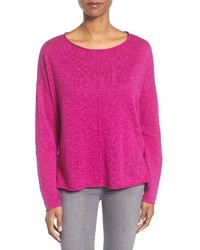 Eileen Fisher Slubbed Organic Linen Cotton Sweater