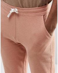 Asos Brand Skinny Joggers In Pink