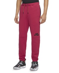 Nike Jordan Jumpman Fleece Sweatpants In Mystic Hibiscusblack At Nordstrom