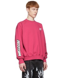 We11done Pink Cotton Sweatshirt