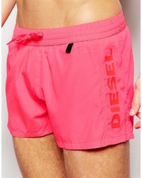 Diesel Logo Swim Shorts Foldaway In Shorter Length