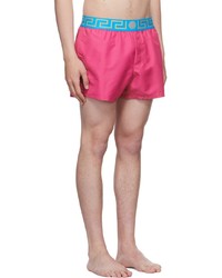 Versace Underwear Pink Polyester Swim Shorts