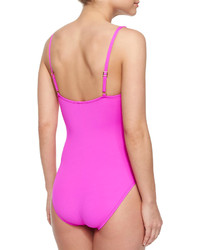 LaBlanca La Blanca Core Ruched Center One Piece Swimsuit Bright Pink
