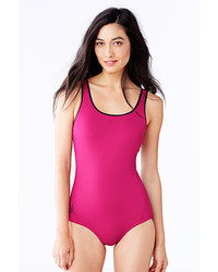Lands' End Long Tugless Tank Soft Cup One Piece Swimsuit With Tummy Control