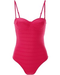 Prism Pink Textured St Barts Swimsuit