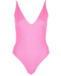 Topshop Ribbed Swimsuit