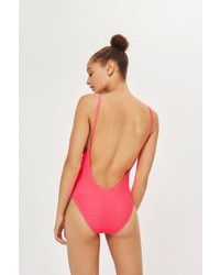 Topshop Shirred Swimsuit