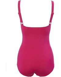 Wallis Pink Gathered Front Swimsuit