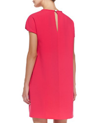 Kate Spade New York Crepe Cap Sleeve Pleated Front Dress Aladdin Pink