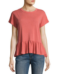 The Great The Ruffle Tee Pink