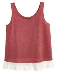 H&M Lace Trimmed Tank Top
