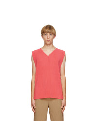 Homme Plissé Issey Miyake Pink Colorful Pleats Tank Top