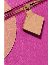 Roksanda Aplin Appliqud Textured Leather Pouch Pink