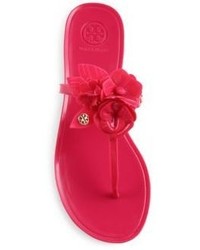Tory Burch Blossom Jelly Thong Sandals, $125 | Saks Fifth Avenue | Lookastic