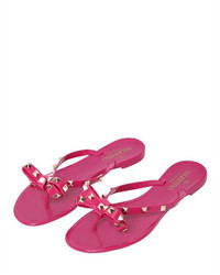 Valentino Rockstuds Flip Flop With Bow