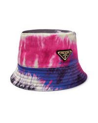 Prada Tie Dyed Cotton Canvas Bucket Hat