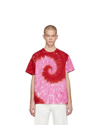 Hot Pink Tie-Dye Crew-neck T-shirt