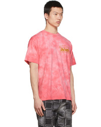 Aries Pink Tie Dye Temple T Shirt