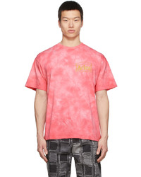 Aries Pink Tie Dye Temple T Shirt