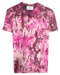 Ami Paris Tie Dye Print Cotton T Shirt