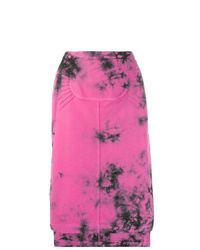 Hot Pink Tie-Dye Midi Skirt