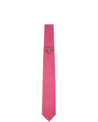Prada Pink Gabardine Tie