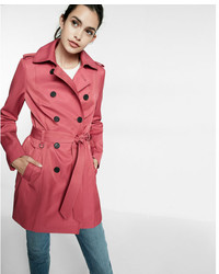 Express Classic Trench Coat With Trapunto Stitch Sash