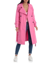 Avec Les Filles Double Breasted Cotton Trench Coat