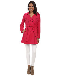 DKNY Double Breasted Skirted Trench Coat