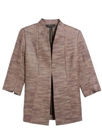 Ming Wang Ribbed Metallic Tweed Jacket