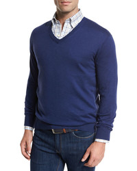 Peter Millar Crown Cottonsilk V Neck Sweater