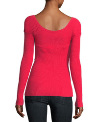 Milly Ribbed Crisscross Pullover