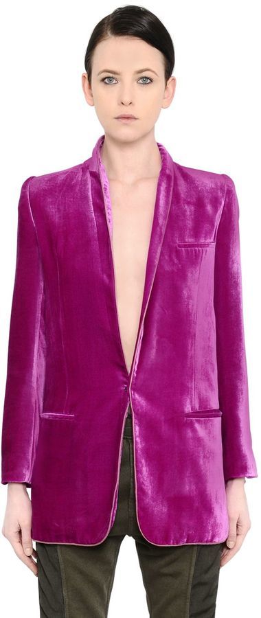 Haider Ackermann Velvet Long Blazer 2548 Luisaviaroma Lookastic 0286