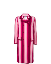 Hot Pink Vertical Striped Coat