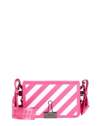 Leather crossbody bag Off-White Pink in Leather - 21696437
