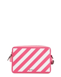 Hot Pink Vertical Striped Leather Fanny Pack
