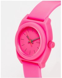 Nixon Small Time Teller Pink Plastic Watch