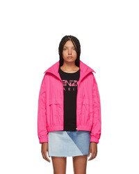 Kenzo Pink Logo Windbreaker Jacket