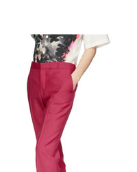 Alexander McQueen Pink Selvedge Wool And Mohair Trousers