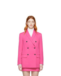 Calvin Klein 205W39nyc Pink Wool Double Breasted Blazer
