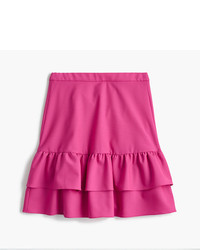 J.Crew Petitewool Flannel Ruffle Skirt