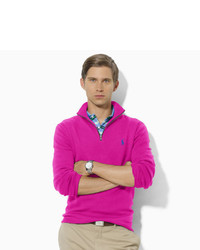 Hot Pink Zip Neck Sweater