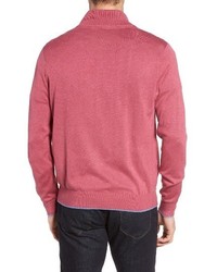 David Donahue Silk Blend Quarter Zip Sweater