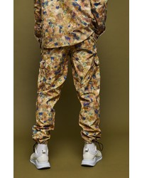 Topman Paint Camo Relaxed Cargo Pants In Green At Nordstrom