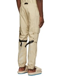 Off-White Beige Cotton Cargo Pants