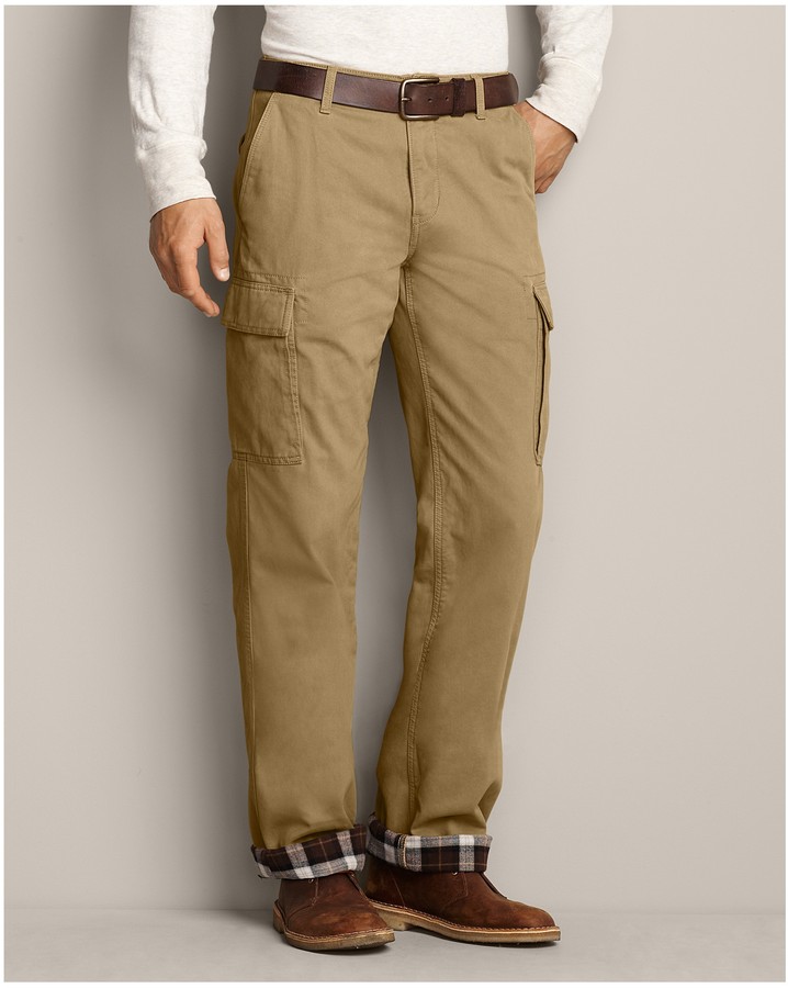 Eddie Bauer Classic Fit Flannel Lined Legend Wash Cargo Pants, $79