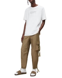 AllSaints Kora Cotton Cargo Joggers In Washed Khaki Green At Nordstrom