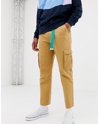 Collusion Skater Fit Cargo Trousers In Tan