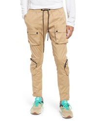 KUWALLA Stretch Cotton Utility Pants In Beige At Nordstrom