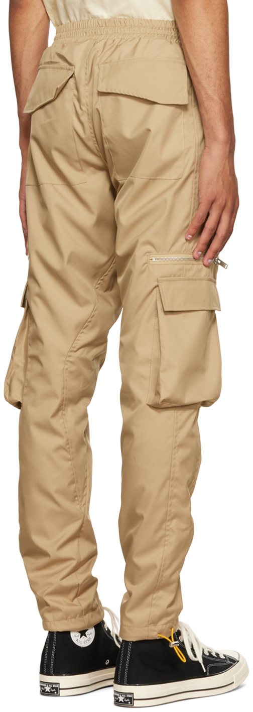Rhude Tan Polyester Cargo Pants, $680 | SSENSE | Lookastic